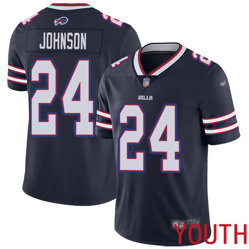 Youth Buffalo Bills #24 Taron Johnson Limited Navy Blue Inverted Legend NFL Jersey->youth nfl jersey->Youth Jersey